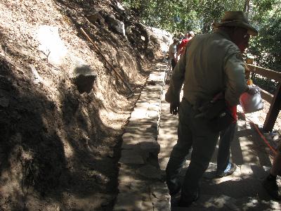Work on the stairs