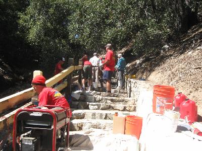 Work on the stairs